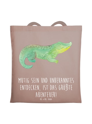 Mr. & Mrs. Panda Schultasche Unbekannte Orte erkunden mit Spruch in Braun Pastell