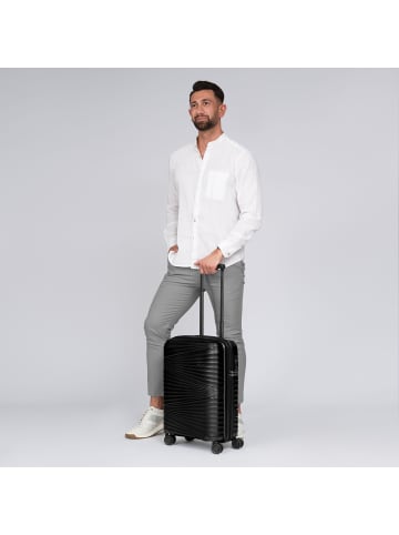 Pactastic Collection 02 THE CABIN 4 Rollen Kabinentrolley 55 cm in black metallic