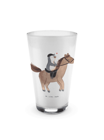 Mr. & Mrs. Panda Trinkglas Pferd Reiten ohne Spruch in Transparent