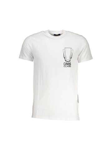 cavalli CLASS Weißes Baumwoll-T-Shirt