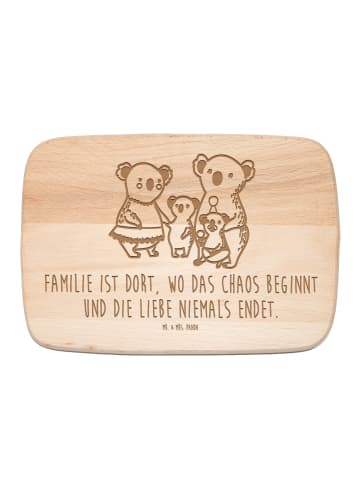 Mr. & Mrs. Panda Schneidebrett Koala Familie mit Spruch in Transparent