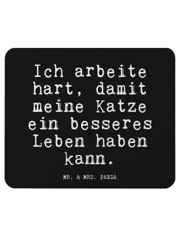 Mr. & Mrs. Panda Mousepad Ich arbeite hart, damit... mit Spruch in Schwarz