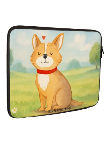 Mr. & Mrs. Panda Notebook Tasche Hund Glück Design ohne Spruch in Weiß