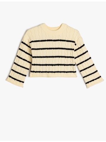 KOTON Sweater in Ekru Gestreift