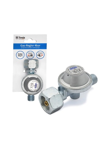 COFI 1453 Gas Druckminderer 4 mbar für Butan und Propan Regler Silber in Silber