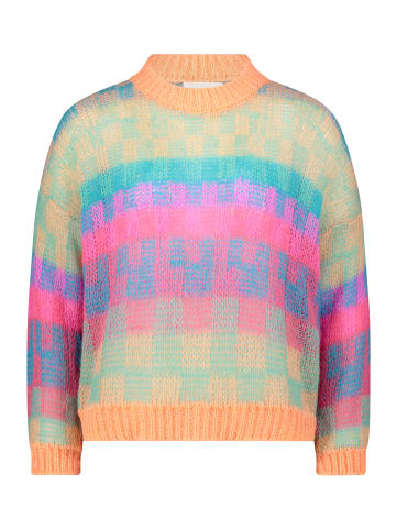 CARTOON Strickpullover mit Rundhalsausschnitt in Orange/Pink