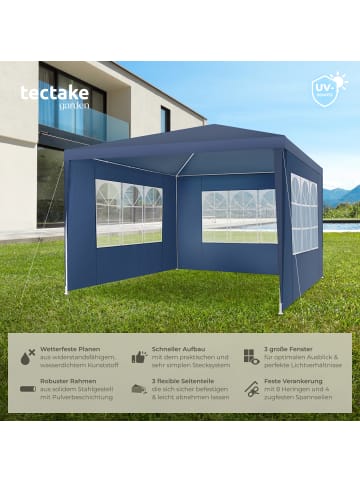 tectake Partyzelt Barinas mit 3 Seitenteilen, wasserdicht, 3x3m