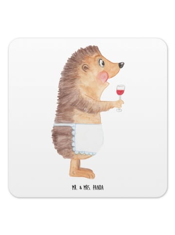 Mr. & Mrs. Panda Coaster Igel Wein ohne Spruch in Weiß