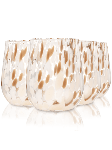 Sänger TRINKGLÄSER CURACAO - 4 teilig - weiß/beige/braun