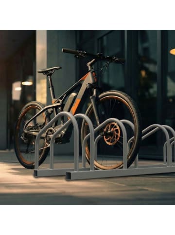 relaxdays Fahrradständer in Silber - 4 Räder