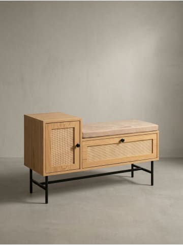 KADIMA DESIGN Schuhbank mit Sitzfläche 100x60x38 cm Garderobenbank Eiche-Dekor,