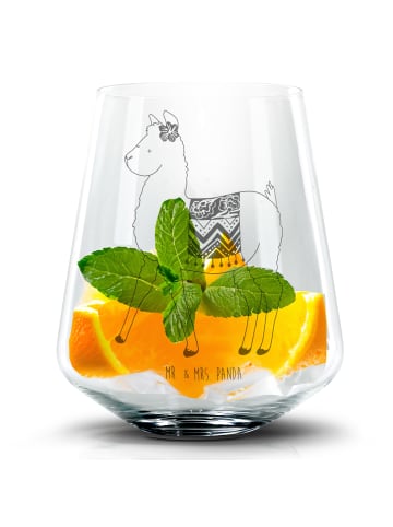 Mr. & Mrs. Panda Blümchentail Glas Alpaka Stolz ohne Spruch in Transparent