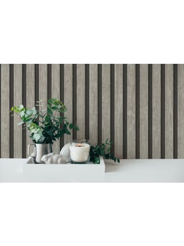 A.S. Création Tapete Wooden panel Grau