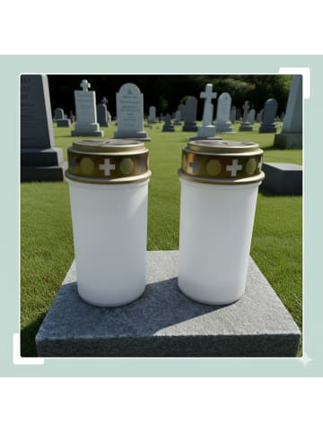 relaxdays LED Grablicht in Weiß