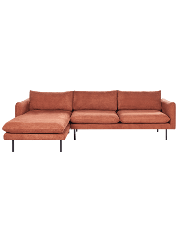 Beliani Ecksofa VINTERBRO in Braun/Schwarz - (W) 279 x (H) 86 x (L) 162 cm