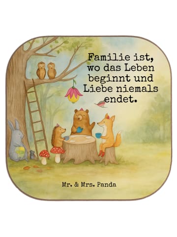 Mr. & Mrs. Panda Tassenuntersetzer Waldtiere Picknick Design mit... in Weiß