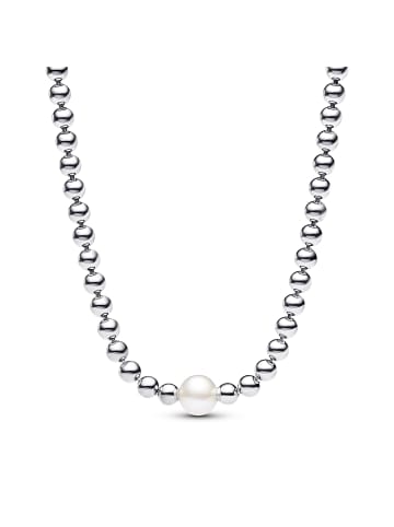 Pandora Damen-Kette Süßwasser-Zuchtperle & Kugeln Silber