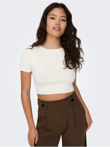 JACQUELINE de YONG Crop Top Kurzarm JDYCIRKELINE in Weiß