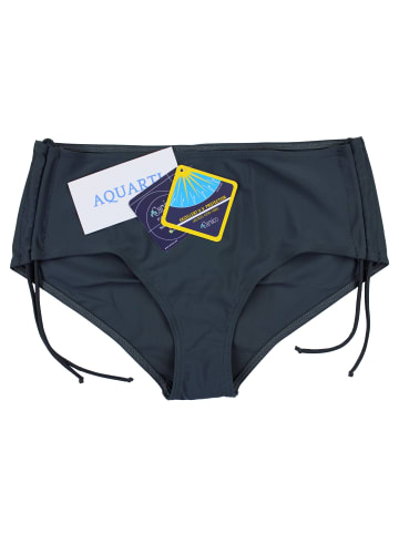 Aquarti Aquarti Damen Bikinihose mit Raffung und Schnüren in graphit