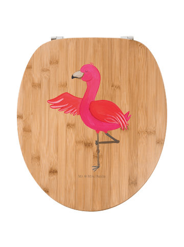 Mr. & Mrs. Panda Toilettensitz Flamingo Yoga ohne Spruch in Braun