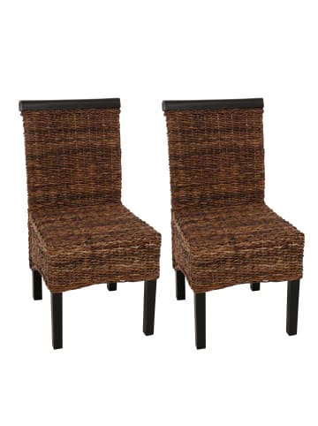 MCW 2er-Set Esszimmerstuhl Acireale, Dunkel, ohne Kissen