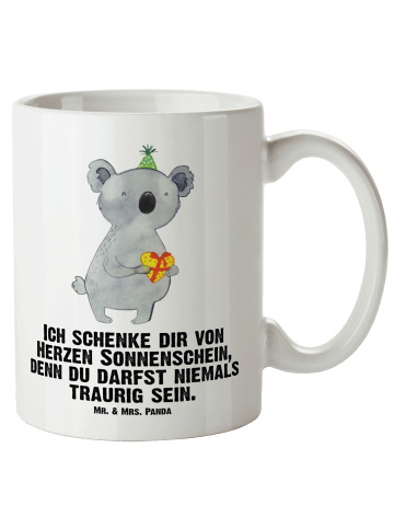 Mr. & Mrs. Panda Teepott Koala Geschenk mit Spruch in Weiß