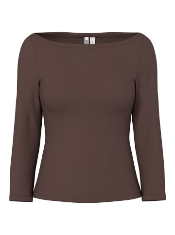 Pieces Oberteil mit 3/4-Ärmeln in Hot Fudge