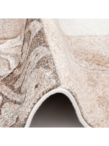 Pergamon Designer Teppich Maui Karo Barock in Beige Braun