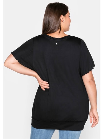 sheego T-Shirt in schwarz