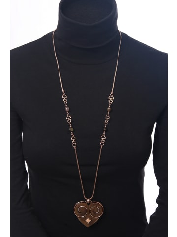 collezione alessandro Lange Kette " Uta " in braun