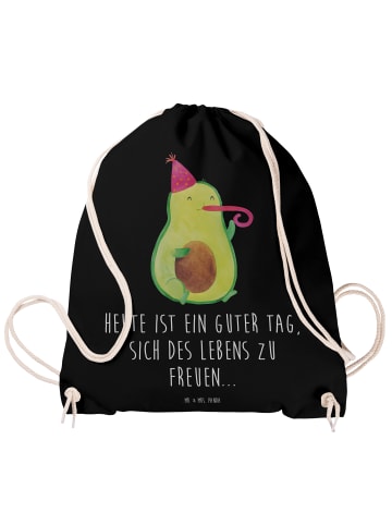 Mr. & Mrs. Panda Turnbeutel Avocado Feier mit Spruch in Schwarz