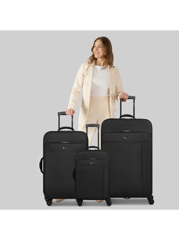 Check.In Sevilla 2.0 4 Rollen Kofferset 3-teilig in black