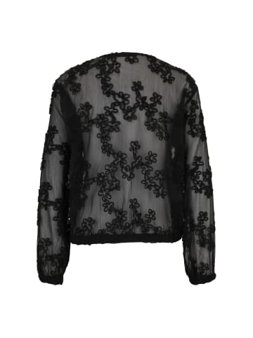 Zero  Chiffonbluse mit Blumenmuster in Black Beauty