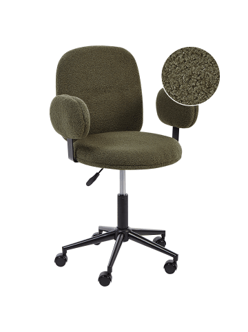 Beliani Bürostuhl MORAGA in Grün/Schwarz - (W) 58 x (H) 80 x (L) 58 cm