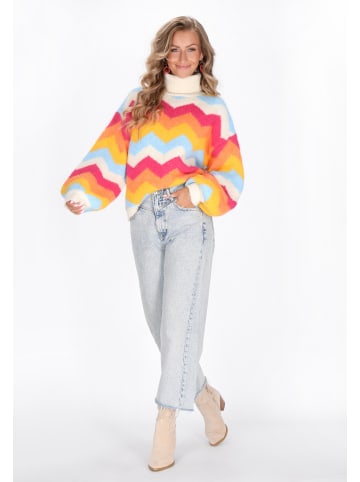 IZIA Women Sweater in offwhite multicolor