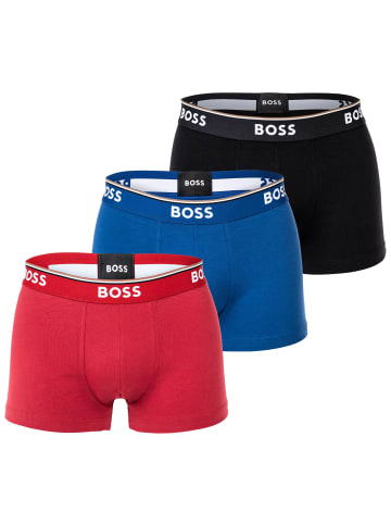 BOSS Boxershort 3er Pack in Rot/Blau/Schwarz