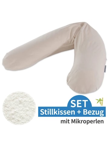 Theraline Stillkissen Das Original mit Mikroperlen-Füllung in grau,beige