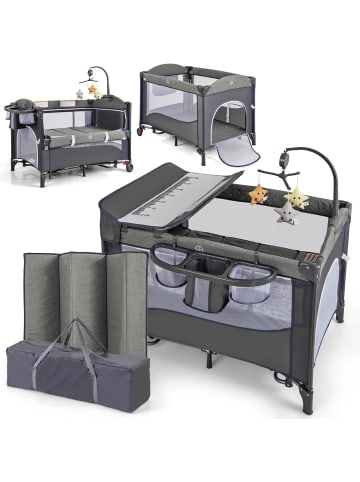COSTWAY 5 in 1 Babybett in Blau