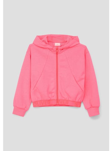 S. Oliver Sweatshirt Jacke langarm in Pink