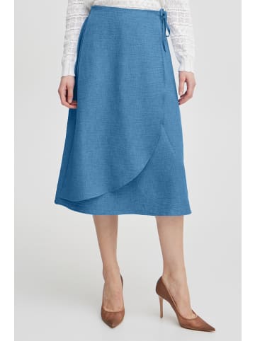 b. young BYGAIYA SKIRT - LIGHT WOVEN Shaped fit in Federal Blue Melange