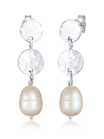 Elli Ohrringe 925 Sterling Silber Kreis, Plättchen in Silber