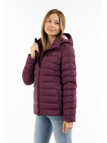 myMo Damen Wattierte Winterjacke in Aubergine