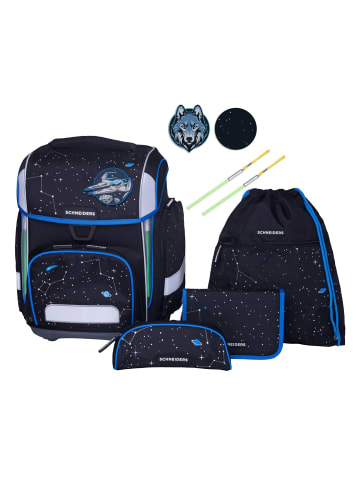 SCHNEIDERS Ergolite Schulranzen-Set 8-teilig in black blue