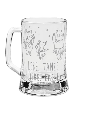 Mr. & Mrs. Panda Glaskrug Waldtiere Aloha mit Spruch in Transparent