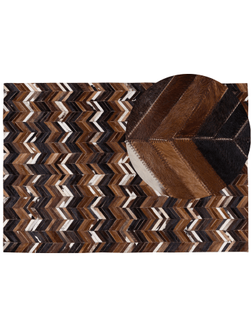 Beliani Kurzflor BALAT in Bunt/Schwarz/Braun - (W) 160 x (H) 1 x (L) 230 cm