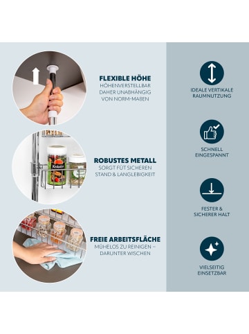 bremermann Teleskopgewürzregal ca. 55,5 x 80 x 8 cm (B/H/T)