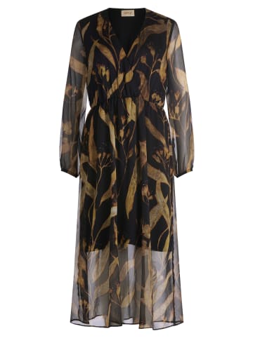 CARTOON Midikleid langarm in Black/Nature