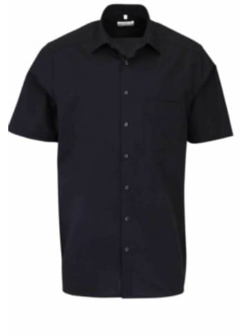 MARVELIS Kurzarm Business Hemd für Herren in schwarz