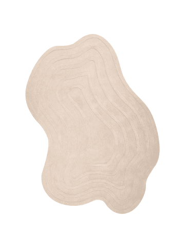 Beliani Kurzflor SATNA in Beige - (W) 160 x (L) 230 cm