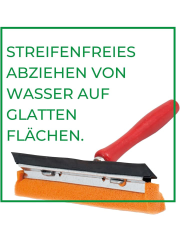 Novaliv Novaliv 2X Scheibenabzieher Auto 21 cm Holzgriff 16 cm + Metall-Kunsts in Rot